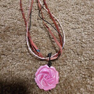 Express Brand Pink flower necklace